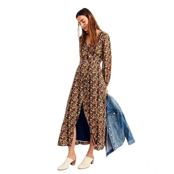 MADEWELL Nightflower Maxi Dress in Prairie Blossoms Boho Chic Size 4 - Picture 1 of 10